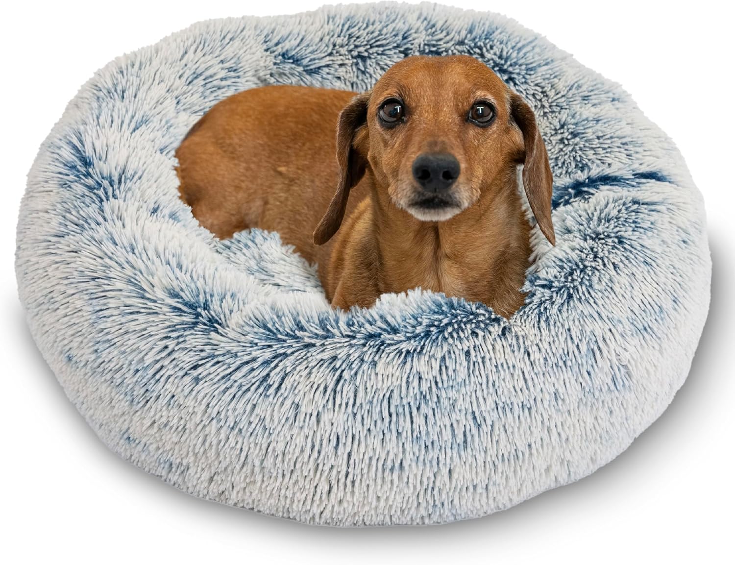Best Friends by Sheri shag plush calming donut bed for cats and small dogs