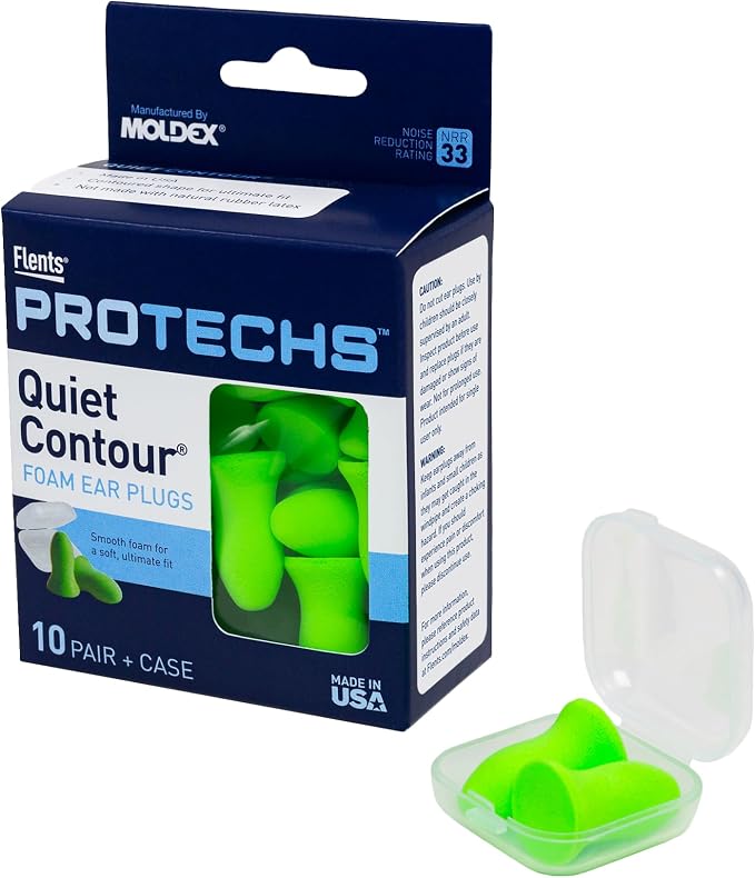 Flents Quiet Contour foam ear plugs NRR 33 for sleep and noise reduction