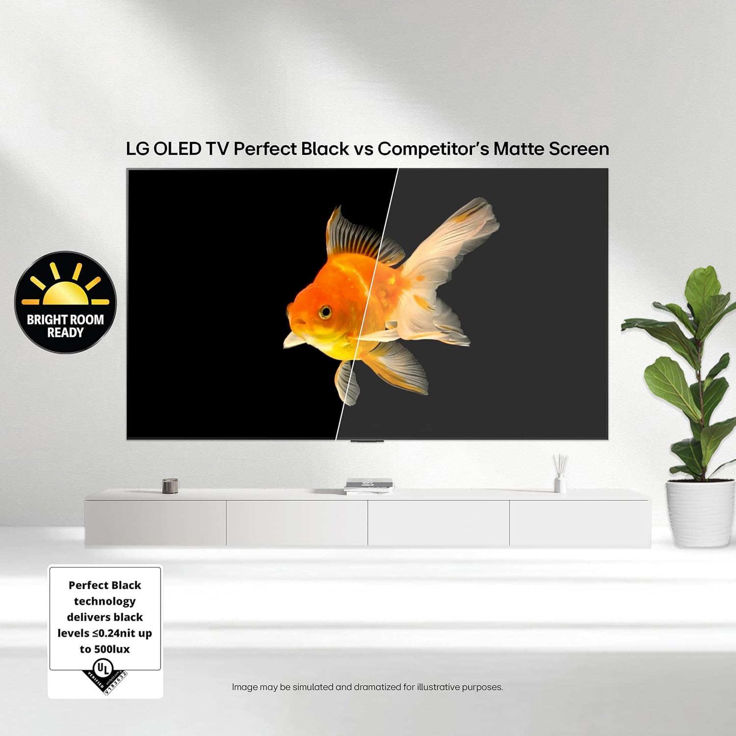 LG 77-inch OLED evo G5 Series smart TV with flush wall mount design
