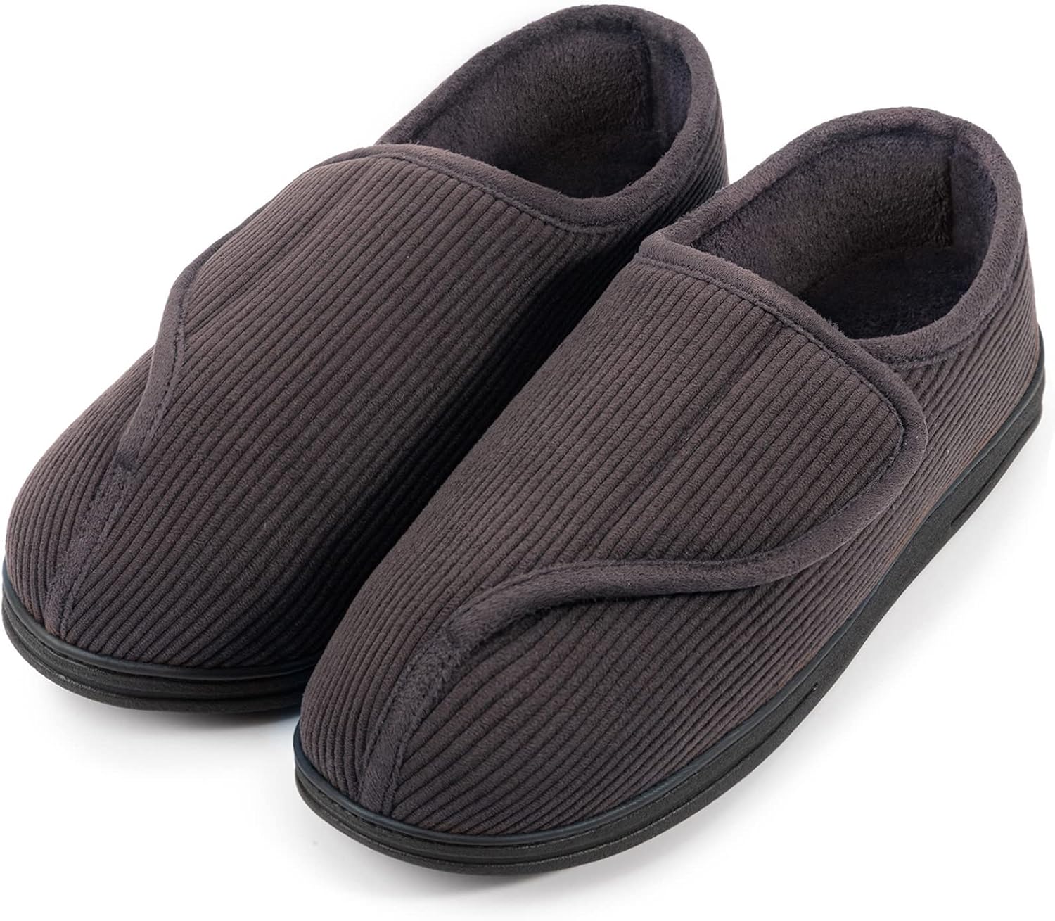 LongBay mens memory foam diabetic slippers for arthritis and edema swollen feet