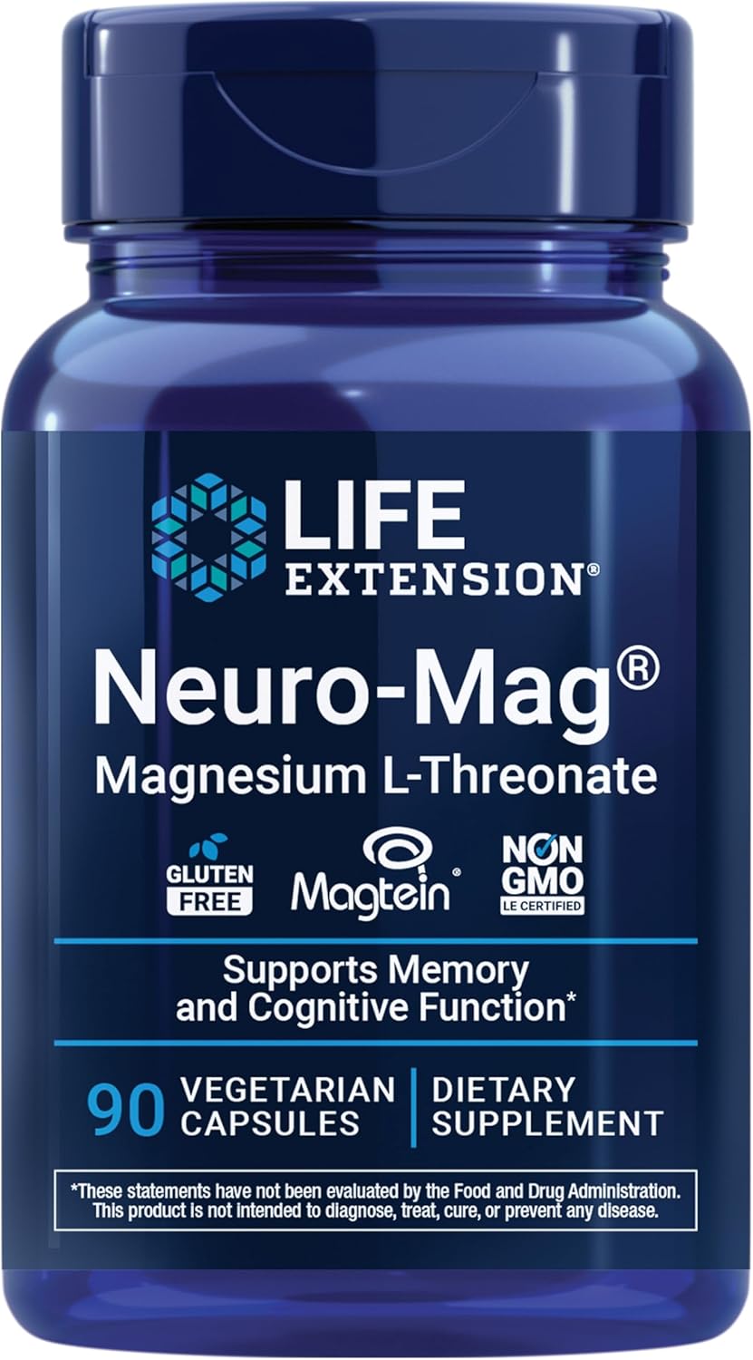 Neuro-Mag magnesium L-threonate 90 vegetarian capsules for memory and cognitive support