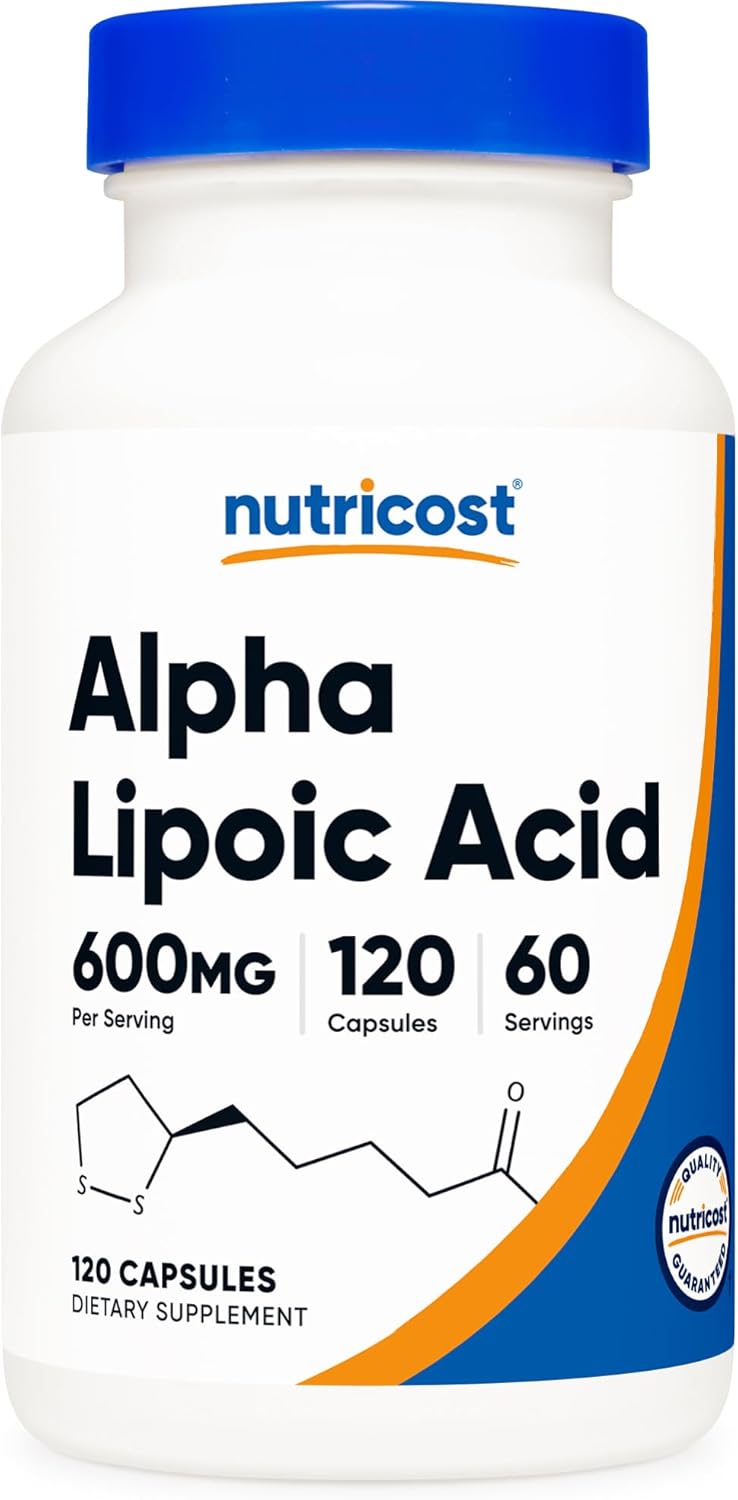 Nutricost alpha lipoic acid 600mg 120 capsules universal antioxidant