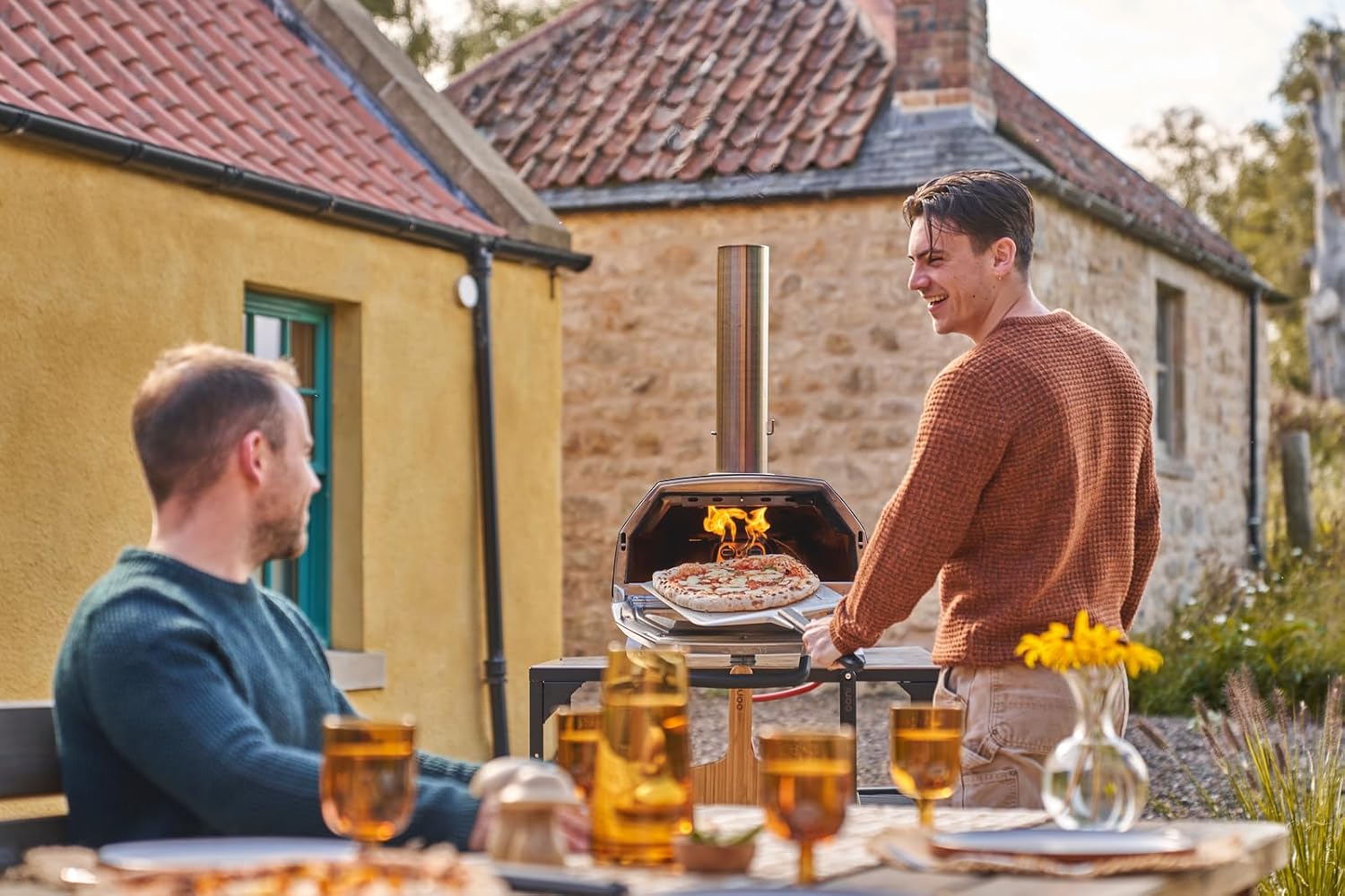 Ooni Karu 16 multi-fuel outdoor pizza oven with hinged glass door