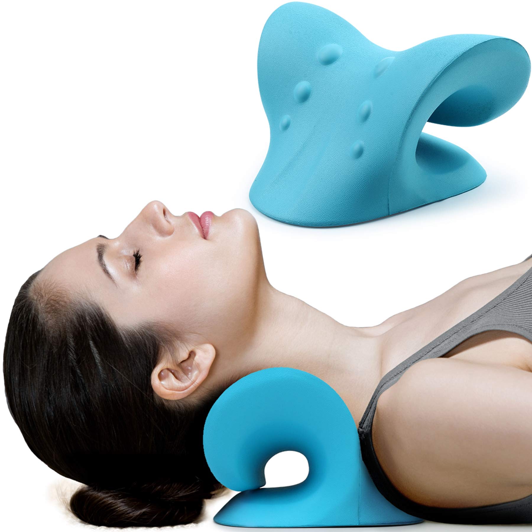 RESTCLOUD cervical traction neck relaxer for pinched nerve and posture correction