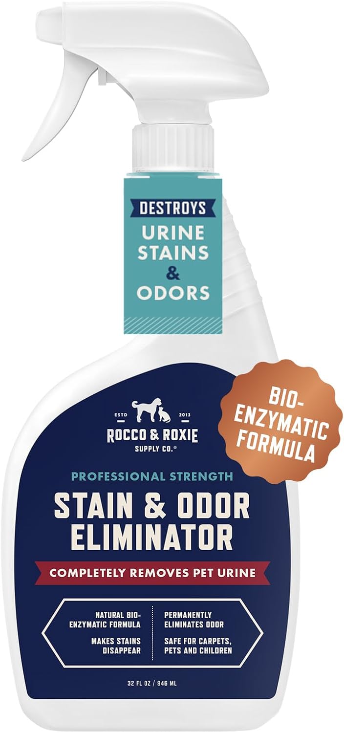 Rocco and Roxie enzymatic cat urine stain and odor eliminator cleaner