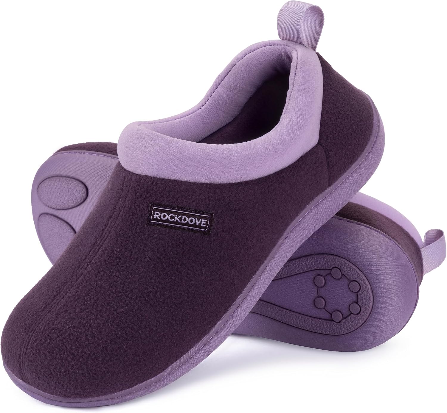 RockDove womens polar fleece two tone slipper