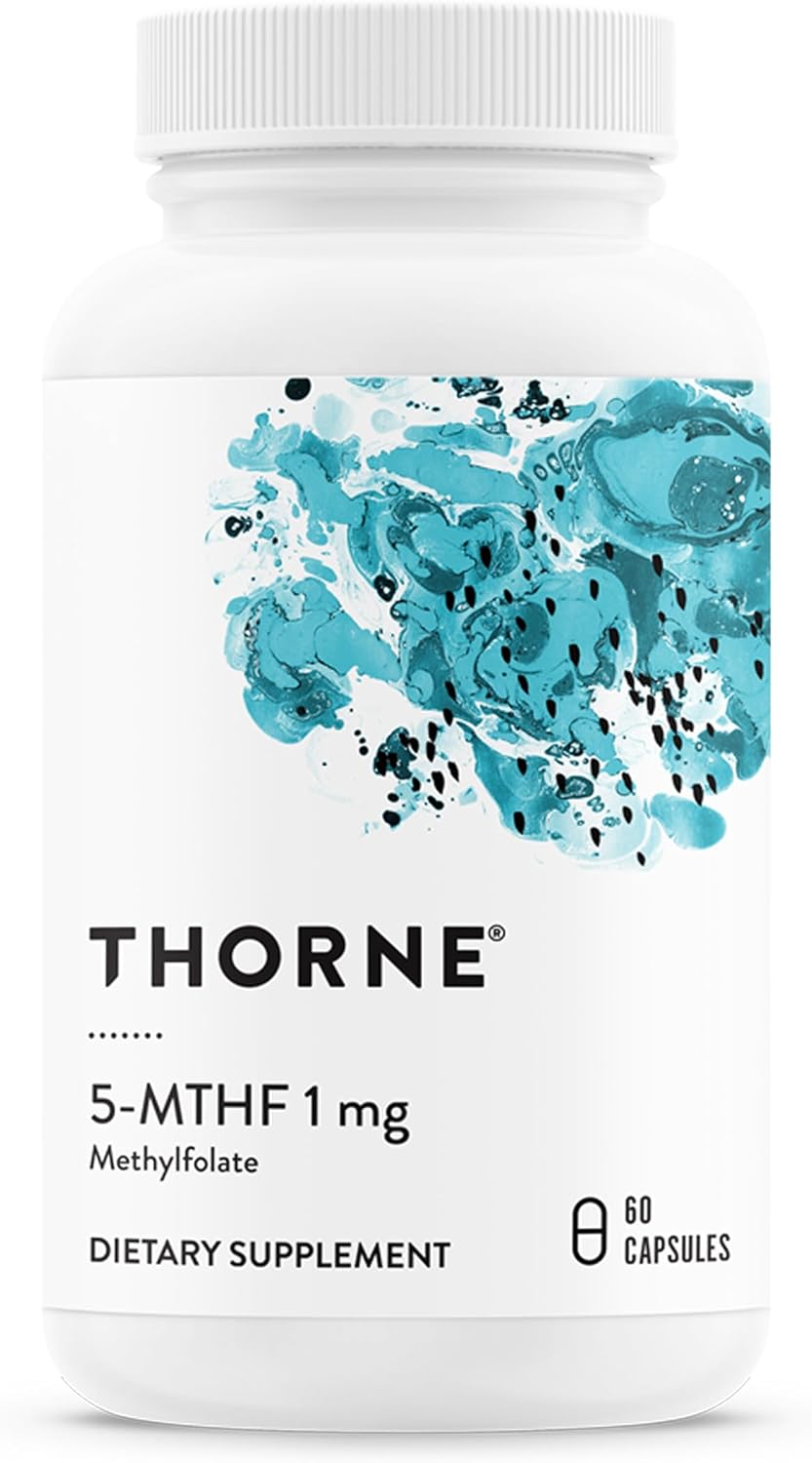 Thorne 5-MTHF methylfolate vitamin B9 1mg 60 capsules active form