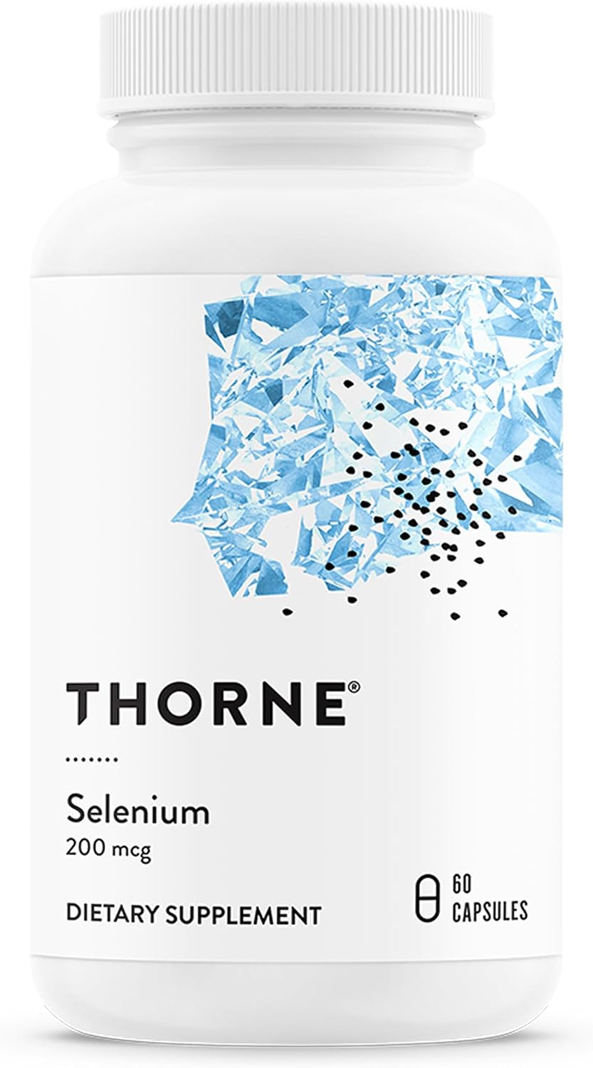 Thorne Selenium 200mcg L-Selenomethionine 60 capsules for thyroid and immune health