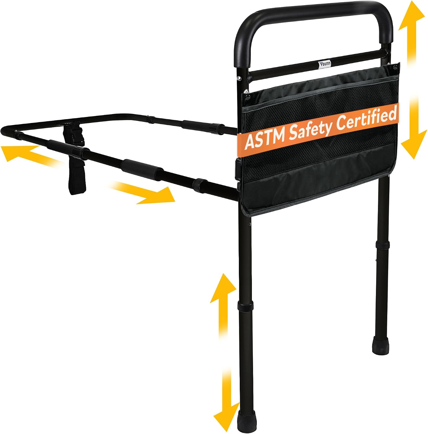 Vaunn Medical adjustable bed rail for elderly adults safety
