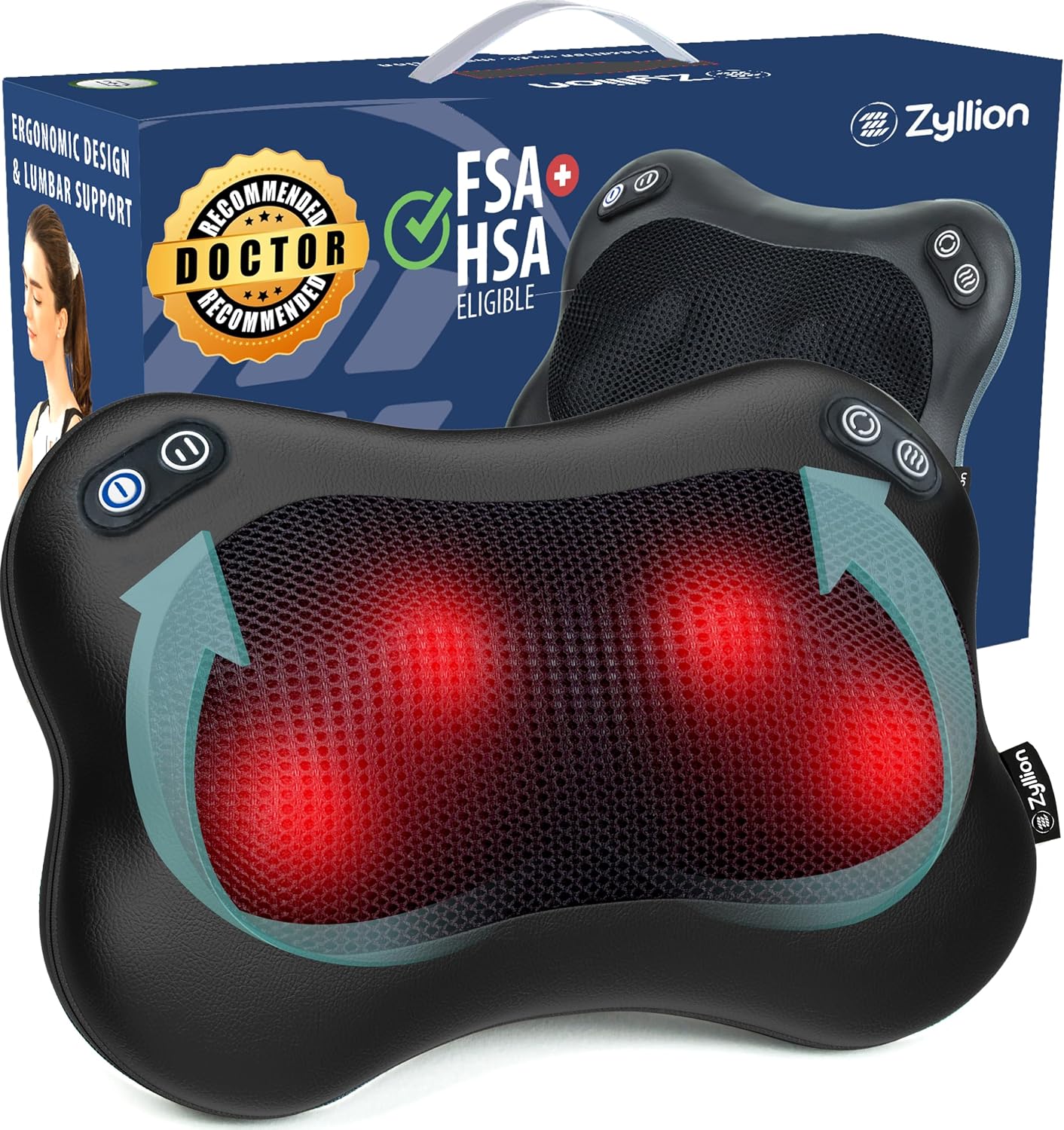 Zyllion ZMA-34RB Shiatsu Back & Neck Massager